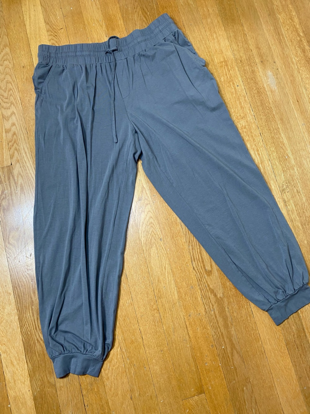 Anybody Cozy Knit Gray Relaxed Drawstring Athleisure Loungewear Jogger Pants L